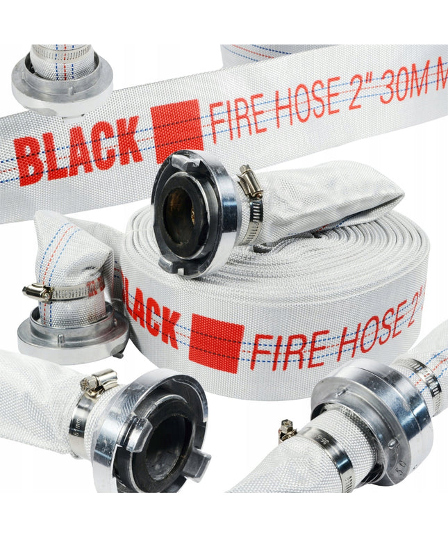GAISRINĖ ŽARNA ŠULINIUI IR NEŠVARIAM VANDENIUI 52 mm 2 coliai 30 m + GREITOSIOS JUNGTYS BLACK