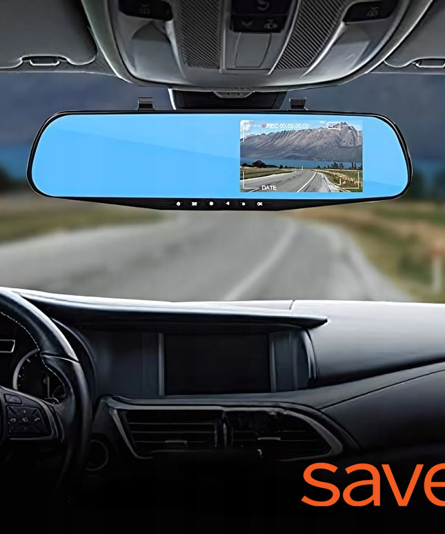 Automobilinis vaizdo registratorius veidrodėlyje „Save S-600“ su galine kamera