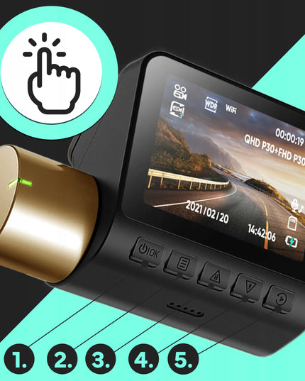 Automobilinis vaizdo registratorius RETOO, Full HD, GPS modulis, G-sensorius