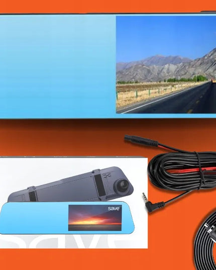 Automobilinis vaizdo registratorius veidrodėlyje S-300 su galine kamera