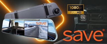 Automobilinis vaizdo registratorius veidrodėlyje S-300 su galine kamera