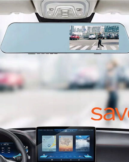 Automobilinis vaizdo registratorius veidrodėlyje S-300 su galine kamera