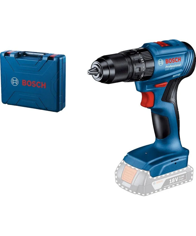 Akumuliatorinis smūginis gręžtuvas-suktuvas Bosch GSB 185-LI