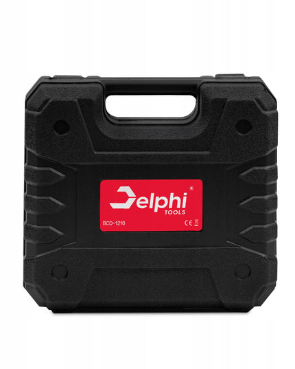 Akumuliatorinis gręžtuvas-suktuvas Delphi tools 12V 2xAkumuliatoriai + antgalių rinkinys
