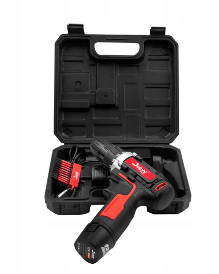 Akumuliatorinis gręžtuvas-suktuvas Delphi tools 12V 2xAkumuliatoriai + antgalių rinkinys