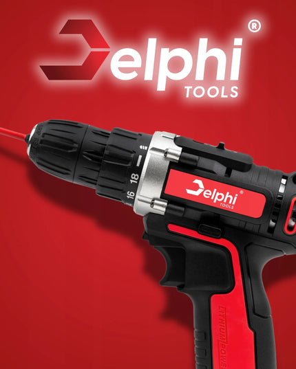 Akumuliatorinis gręžtuvas-suktuvas Delphi tools 12V 2xAkumuliatoriai + antgalių rinkinys