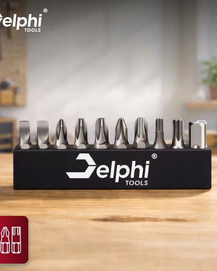 Galingas belaidis smūginis gręžtuvas-suktuvas su bešepetėliniu varikliu Delphi Tools, 2x akumuliatoriai