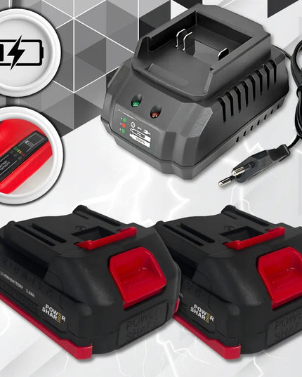 Akumuliatorinis smūginis gręžtuvas-suktuvas HOLDX 21V, 2x2.0Ah akumuliatoriai, XL rinkinys su lagaminu