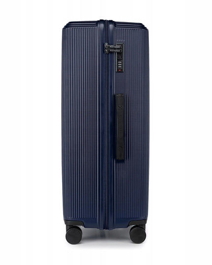 WITTCHEN didelis lagaminas 56-3A-603-90 iš ABS su smulkiomis juostelėmis, tamsiai mėlynas, 96 l