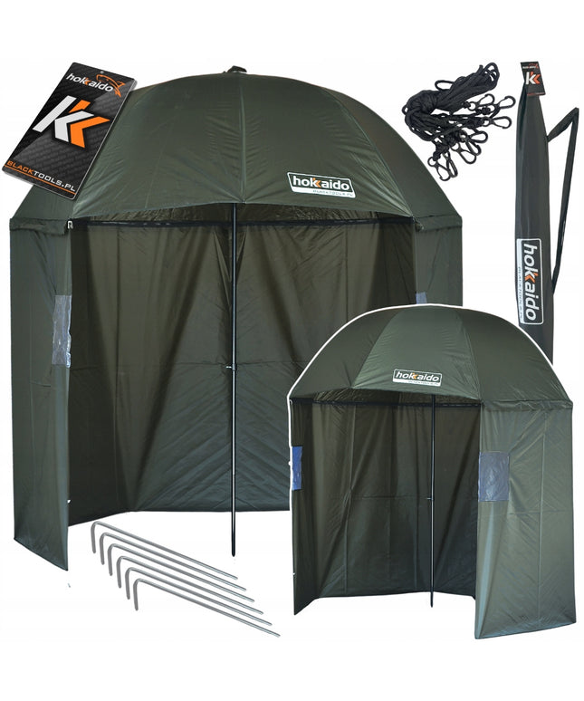 Vandeniui atsparus žvejybos skėtis palapinė su šonais 3/4 250cm 2,5m HOKKAIDO