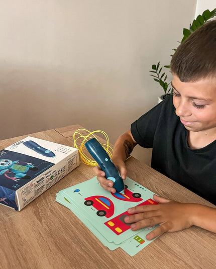 Woopie 3D pieštukas-spausdintuvas, saugus, su užpildais ir USB laidu