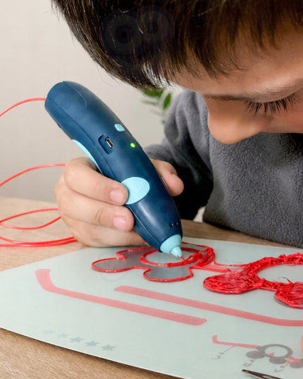 Woopie 3D pieštukas-spausdintuvas, saugus, su užpildais ir USB laidu