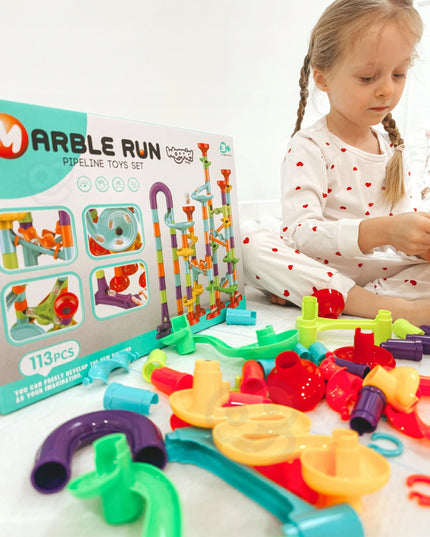 WOOPIE rutulių trasa, spiralinis rinkinys, 113 elementų