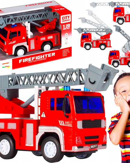 MalPlay gaisrinės automobilis su šviesos ir garso efektais 1:20