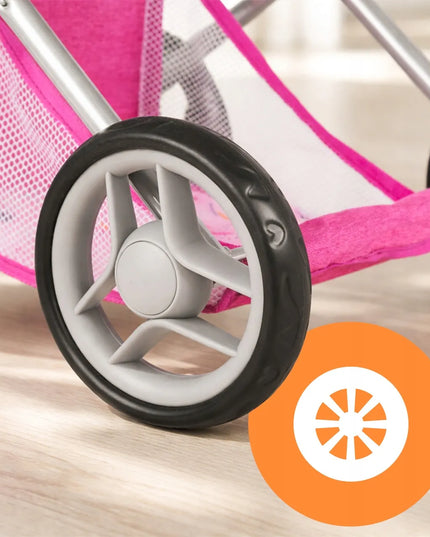 MalPlay 3-in-1 lėlių vežimėlis su lopšiu, sportine dalimi, automobiline kėdute ir priedais