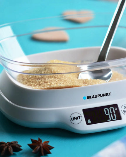 Blaupunkt FKS501 virtuvinės svarstyklės su dubeniu, 5 kg, baltos