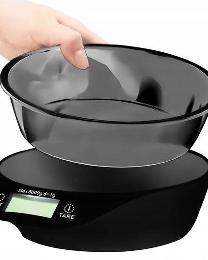 RETOO E652-4 virtuvinės svarstyklės, juodos, 5 kg