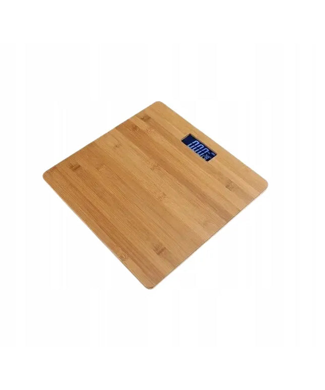 Bambusinės elektroninės vonios svarstyklės LCD iki 180 kg, modernios ir stabilios