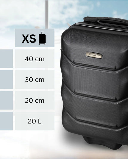 Mažas kabininis lagaminas ant ratukų WIZZAIR 40x30x20cm rankinis bagažas ZAGATTO