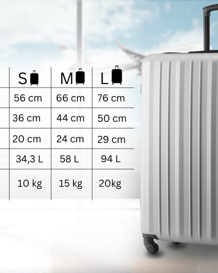 Kietas kabininis lagaminas su ratukais, 34,3 l, ZAGATTO