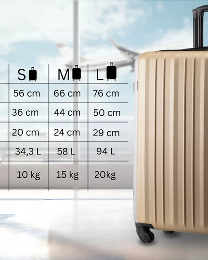 Kietas kabininis lagaminas su ratukais, 34,3 l, ZAGATTO