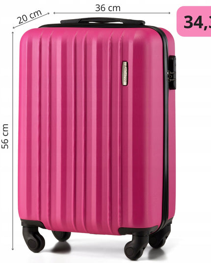 Kietas kabininis lagaminas su ratukais, 34,3 l, ZAGATTO