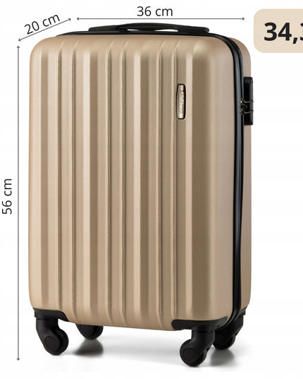 Kietas kabininis lagaminas su ratukais, 34,3 l, ZAGATTO