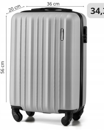 Kietas kabininis lagaminas su ratukais, 34,3 l, ZAGATTO