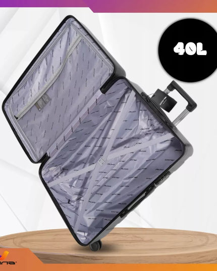Mažas 40 l „Omna ARIZONA“ ABS salono lagaminas vaikams su ratukais, juodas