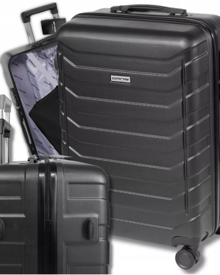 Mažas 40 l „Omna ARIZONA“ ABS salono lagaminas vaikams su ratukais, juodas