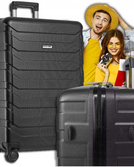 Mažas 40 l „Omna ARIZONA“ ABS salono lagaminas vaikams su ratukais, juodas