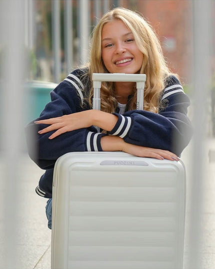 Mažas kietas lagaminas iš polipropileno Puccini Turin - baltas