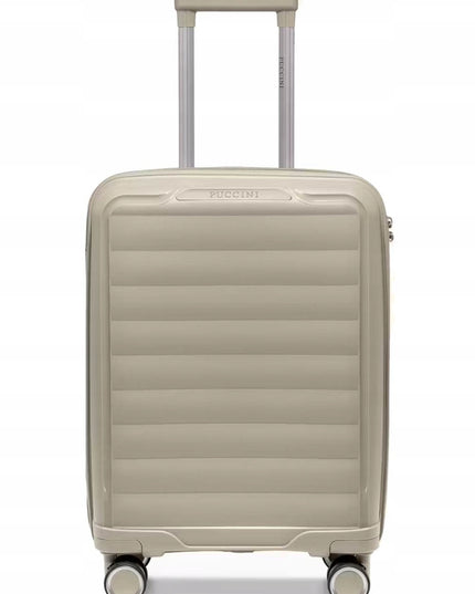 Mažas polipropileno lagaminas Puccini Turin - smėlio spalvos