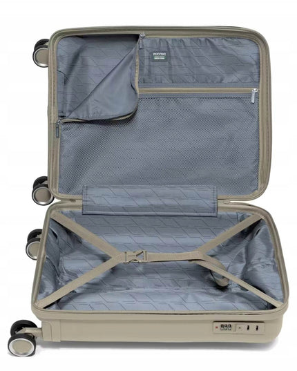 Mažas polipropileno lagaminas Puccini Turin - smėlio spalvos