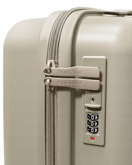 Mažas polipropileno lagaminas Puccini Turin - smėlio spalvos