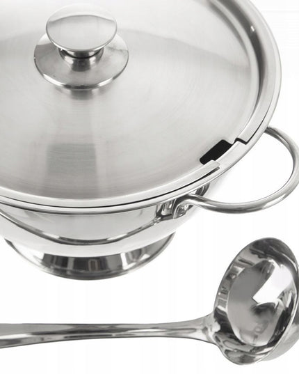 Plieninė sriubos vaza su dangčiu, 4,5L