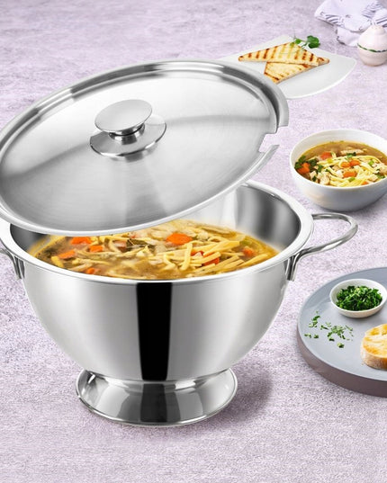 Plieninė sriubos vaza su dangčiu, 4,5L