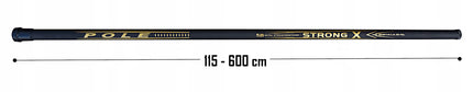 Meškerė POLE BAT plūdinei STRONG X 600, metimo svoris 20-40 g, 6 m, JUODA