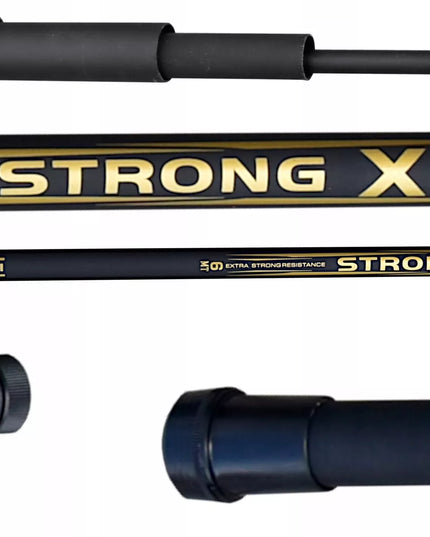 Meškerė POLE BAT plūdinei žvejybai STRONG X 600, užmetimo svoris 20-40 g, 6 m, JUODA