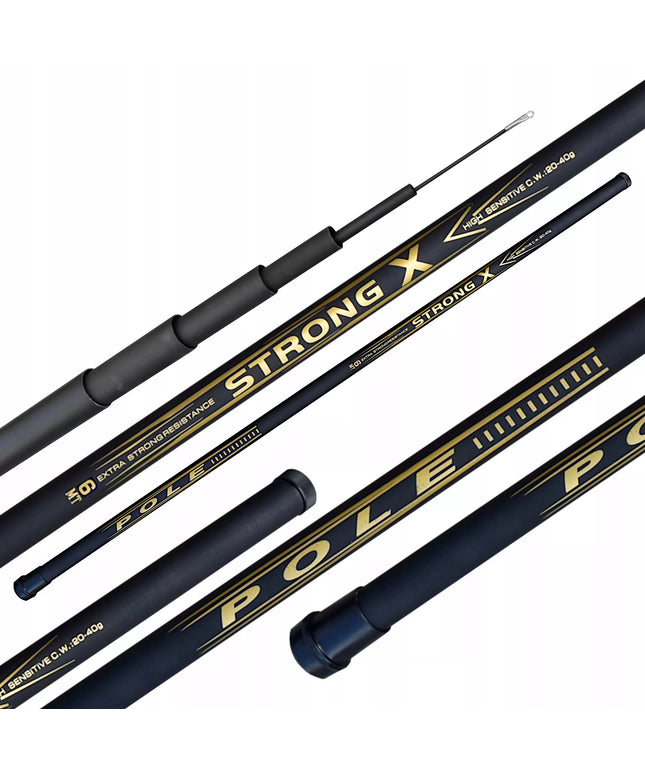 Meškerė POLE BAT plūdinei STRONG X 600, metimo svoris 20-40 g, 6 m, JUODA