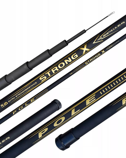 Meškerė POLE BAT plūdinei žvejybai STRONG X 600, užmetimo svoris 20-40 g, 6 m, JUODA