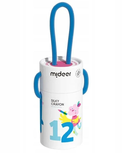 „Mideer“ greitai džiūstančių, minkštų ir nuplaunamų kreidelių kibirėlis, 12 spalvų