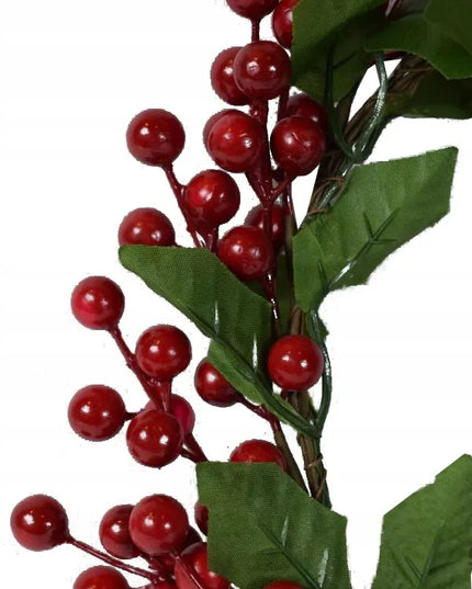 Šermukšnių vainikas rudens dekoracija