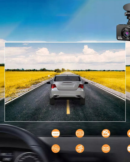Automobilinis videoregistratorius Feegar Patrol su atbulinės eigos kamera, HDR ir Sony sensoriumi