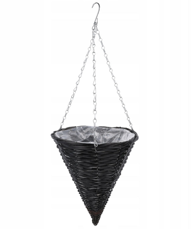 Kabinantis gėlių stovas - krepšys gėlėms, kūgio formos, skirtas sodui ir balkonui, ⌀ 30 cm