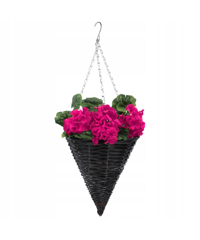 Kabinantis gėlių stovas - krepšys gėlėms, kūgio formos, skirtas sodui ir balkonui, ⌀ 30 cm
