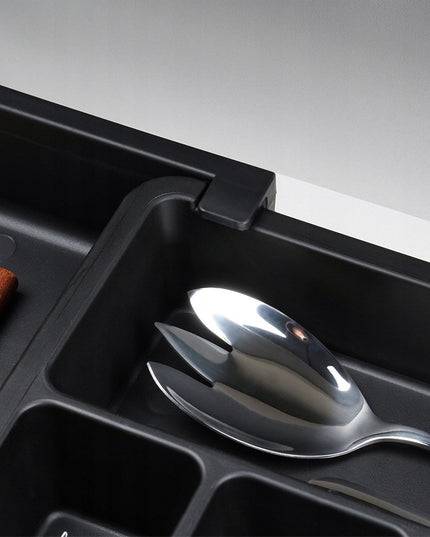 REGULIUOJAMAS įdėklas stalo įrankiams, peiliams, priedams į stalčių, prailginamas organizatorius