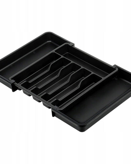 REGULIUOJAMAS įdėklas stalo įrankiams, peiliams, priedams į stalčių, prailginamas organizatorius