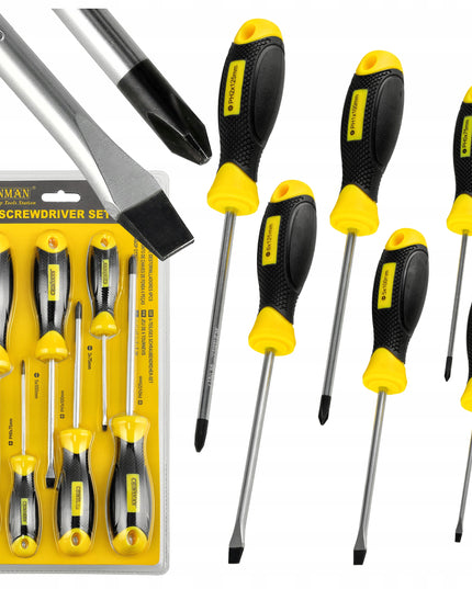 Magnetiniai atsuktuvai su antikorozine danga, 6 vnt. rinkinys