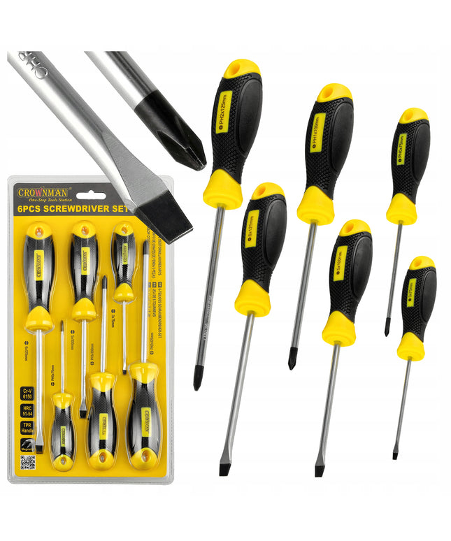 Magnetiniai atsuktuvai su antikorozine danga, 6 vnt. rinkinys